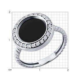 Кольцо Diamant - Серебро 925, Агат, Фианит (арт. 94-310-02282-1)