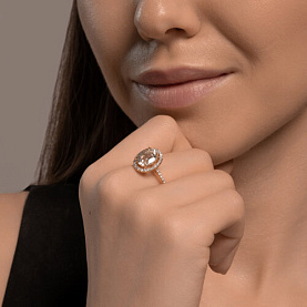 Кольцо Diamant - Золото 585, Фианит, Горный хрусталь (арт. 51-310-02442-4)