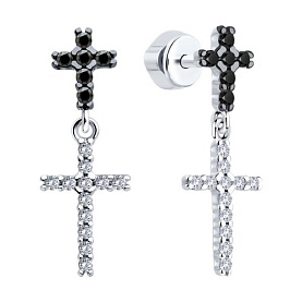 Серьги SOKOLOV - Серебро 925, Фианит (арт. 94026449)