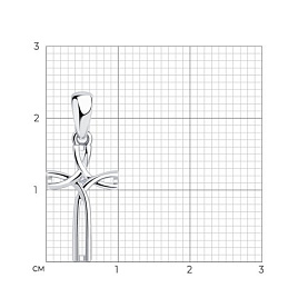 Подвеска SOKOLOV - Серебро 925, Бриллиант, Бриллиант голубой, Бриллиант коньячный (арт. 87030017)