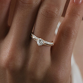 Кольцо SOKOLOV - Золото 375, Фианит (арт. 31-110-00861-1)