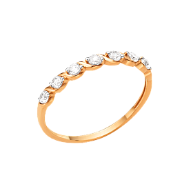 Кольцо ЮФ Династия - Золото 585, Фианит (арт. 000551-1102)