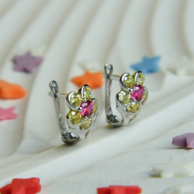 Серьги Галатея - Серебро 925, Фианит (арт. 3239.16)