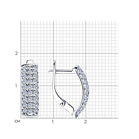Серьги Diamant - Серебро 925, Фианит (арт. 94-120-01644-1)