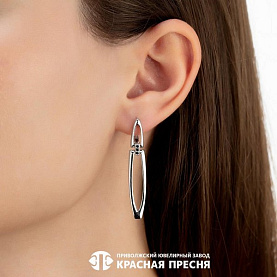 Серьги Красная пресня - Серебро 925, Фианит (арт. 33814794Пл1)