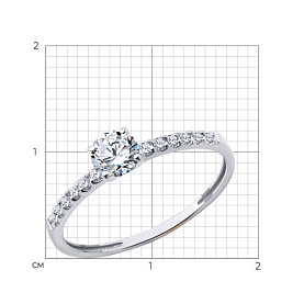 Кольцо Diamant - Золото 585, Фианит (арт. 52-110-02334-1)