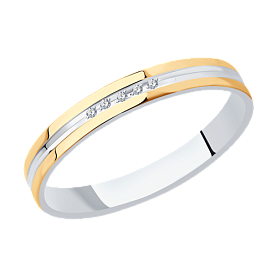 Кольцо SOKOLOV - Золото 585, Фианит (арт. 110213)