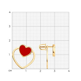 Серьги Diamant - Серебро 925, Эмаль (арт. 93-122-02191-2)