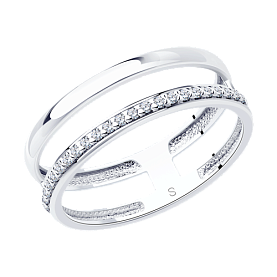 Кольцо SOKOLOV - Серебро 925, Фианит (арт. 94012151)