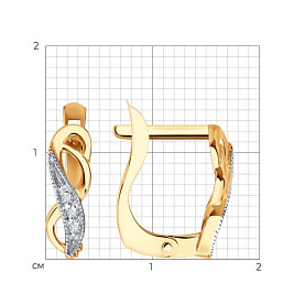 Серьги SOKOLOV - Золото 585, Фианит (арт. 0200512)