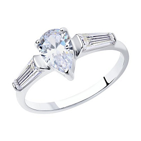 Кольцо SOKOLOV - Серебро 925, Фианит (арт. 94012745)