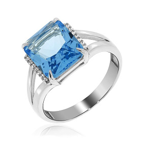 Кольцо KRASNOE - Серебро 925, Кварц, Фианит (арт. 1340181543л-70)