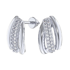 Серьги POKROVSKY - Серебро 925, Фианит (арт. 6001752-00775)