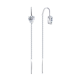 Серьги Diamant - Серебро 925, Фианит (арт. 94-123-01501-1)