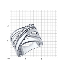 Кольцо SOKOLOV - Серебро 925, Фианит (арт. 94014847)