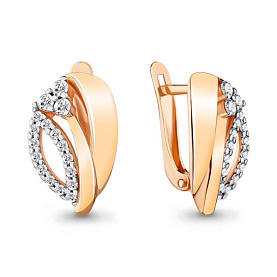 Серьги Аквамарин - Серебро 925, Фианит (арт. 48304А.6)