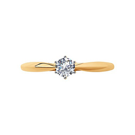 Кольцо SOKOLOV - Золото 375, Фианит (арт. 018177-4)