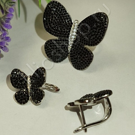 Брошь Мастер Клио - Серебро 925, Жемчуг имитация, Фианит (арт. 24В156190)