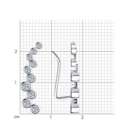 Серьги SOKOLOV - Серебро 925, Фианит (арт. 94024256)