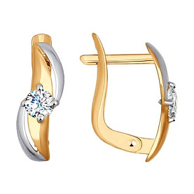 Серьги SOKOLOV - Золото 585, Фианит (арт. 027292)