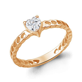 Кольцо Аквамарин - Серебро 925, Фианит (арт. 650214.6)