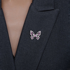 Брошь SOKOLOV - Серебро 925, Фианит (арт. 94040338)