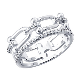 Кольцо SOKOLOV - Серебро 925, Фианит (арт. 94014705)