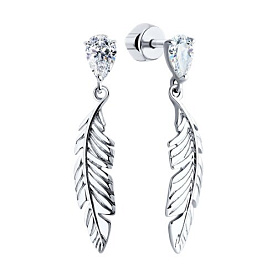 Серьги SOKOLOV - Серебро 925, Фианит (арт. 94026436)