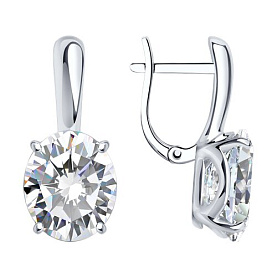 Серьги SOKOLOV - Серебро 925, Фианит (арт. 94022275)