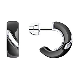 Серьги Diamant - Серебро 925, Керамика (арт. 94-122-01419-1)