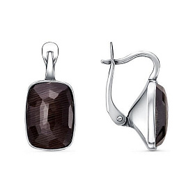 Серьги Красная пресня - Серебро 925, Серпентин (арт. 33612870-16)