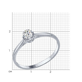 Кольцо SOKOLOV - Серебро 925, Фианит (арт. 94013658)