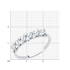 Кольцо SOKOLOV - Золото 585, Фианит (арт. 018510)