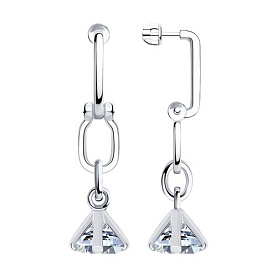 Серьги SOKOLOV - Серебро 925, Фианит (арт. 94024115)