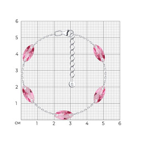 Браслет SOKOLOV - Серебро 925, Кристалл (арт. 94051647)