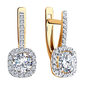 Серьги Diamant - Золото 585, Фианит (арт. 51-120-02355-1)