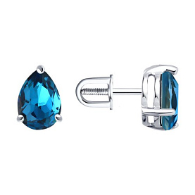 Серьги Diamant - Серебро 925, Кристалл (арт. 94-122-00220-3)