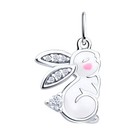 Подвеска Diamant - Серебро 925, Фианит, Эмаль (арт. 94-130-02223-1)