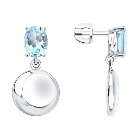 Серьги SOKOLOV - Серебро 925, Топаз (арт. 92025394)