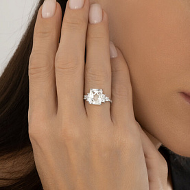 Кольцо SOKOLOV - Серебро 925, Фианит (арт. 92014653)