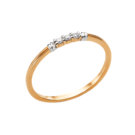 Кольцо ЮФ Династия - Золото 585, Фианит (арт. 001251-1102)