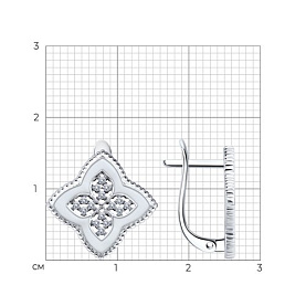 Серьги SOKOLOV - Серебро 925, Фианит, Эмаль (арт. 94027269)