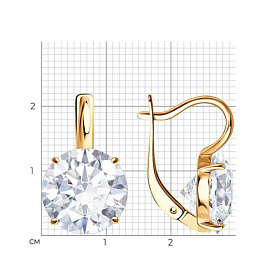 Серьги SOKOLOV - Серебро 925, Фианит (арт. 93022563)