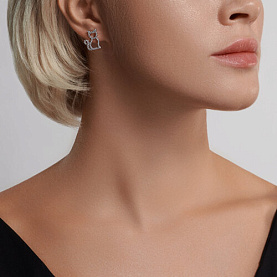 Серьги SOKOLOV - Серебро 925, Фианит (арт. 94026041)