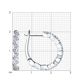 Серьги SOKOLOV - Серебро 925, Фианит (арт. 94025651)