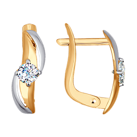 Серьги SOKOLOV - Золото 375, Фианит (арт. 027292-4)