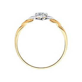 Кольцо SOKOLOV - Золото 375, Фианит (арт. 017225-4)