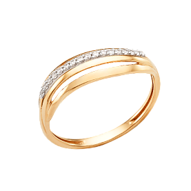 Кольцо ЮФ Династия - Золото 585, Фианит (арт. 001871-1102)