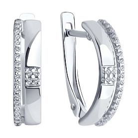 Серьги SOKOLOV - Серебро 925, Фианит (арт. 94022368)