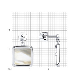 Серьги SOKOLOV - Серебро 925, Перламутр (арт. 94023511)